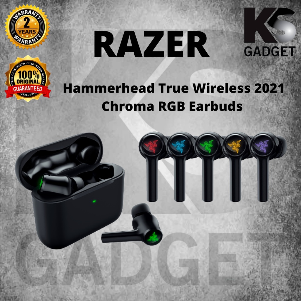 Razer Hammerhead True Wireless 2021 Chroma Rgb Earbuds Active Noise Cancellation Anc 60ms Low 6422