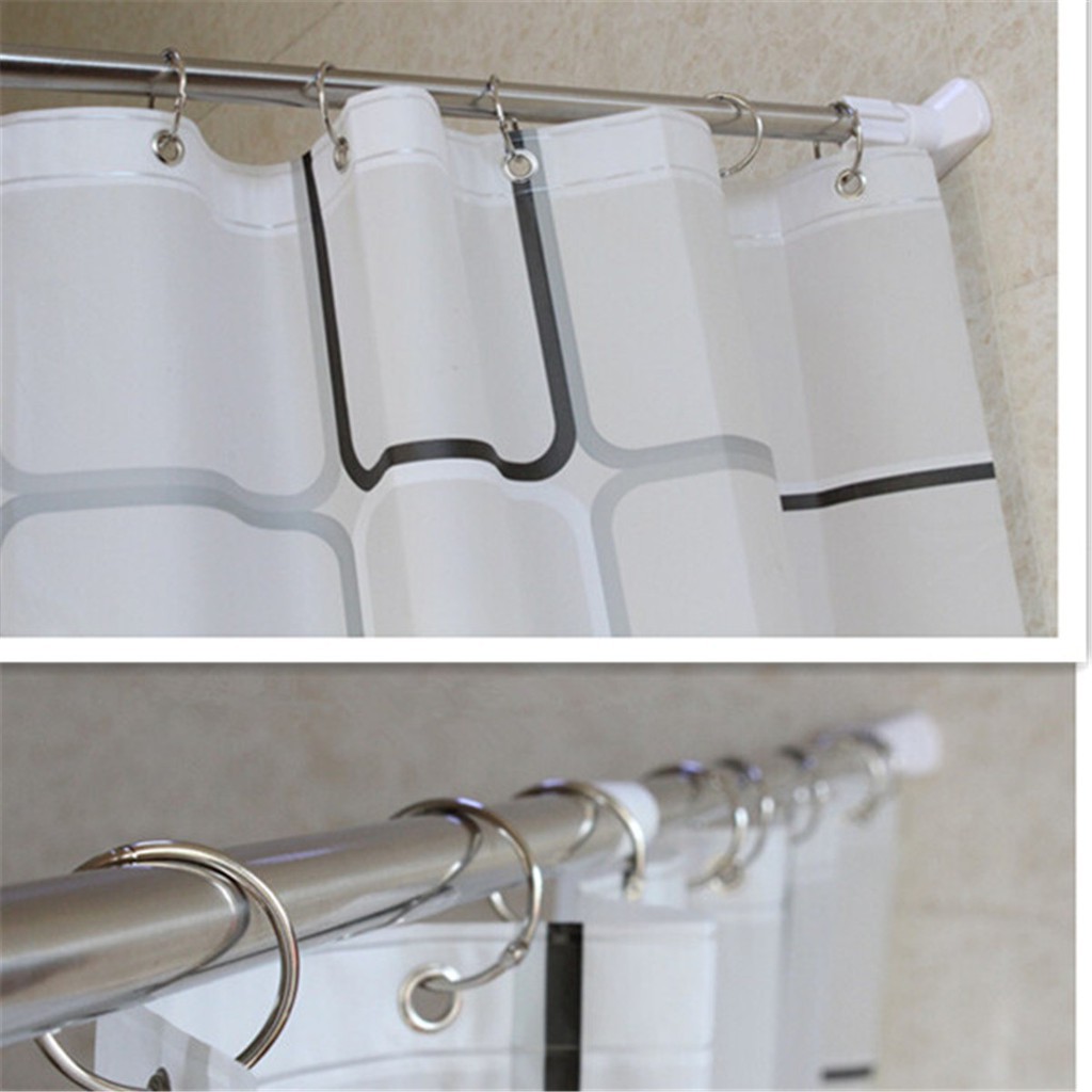 70 120cm Home Kitchen Shower Curtain Tension Rod Adjustable