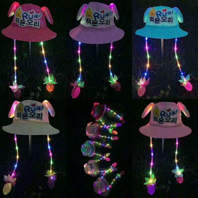 Led Rabbit Hat Kids On Night Bunny Hat DANCE NAYEON | Shopee Malaysia