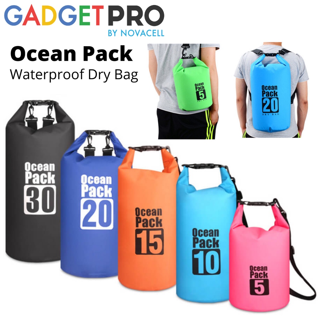 Ocean Pack Waterproof Dry Bag (3L/5L/10L/15L/20L Strap Fishing Outdoor