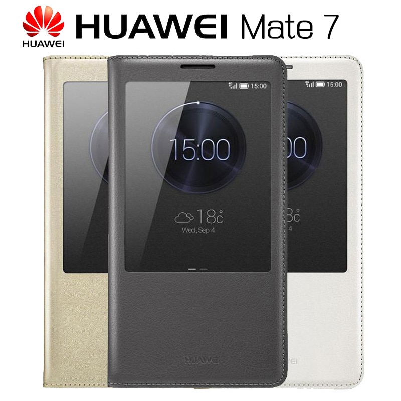 Original HUAWEI MATE 7 Case Smart View Window Leather Funda Phone Case Huawei Ascend MATE7 Protective Cover | Shopee Malaysia