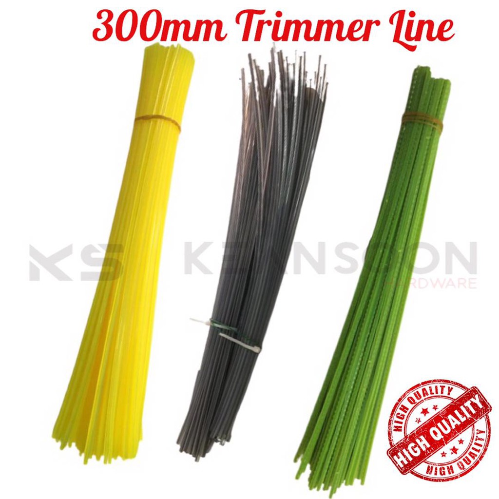 300mm Heavy Duty Nylon Brush Cutter Trimmer Line 200g / Tali Mesin Rumput Tali Potong Rumput Yellow / Grey / Green
