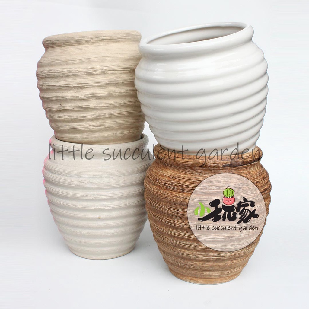 [Ready Stock] 00043 Succulent Pot Flower Pot Pottery Clay Pot Ceramic