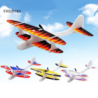 Bri Led Light Diy Assembly Hand Throw Electric Glider Flying Airplane Model Kids Toy Shopee Malaysia - toy plane remote roblox