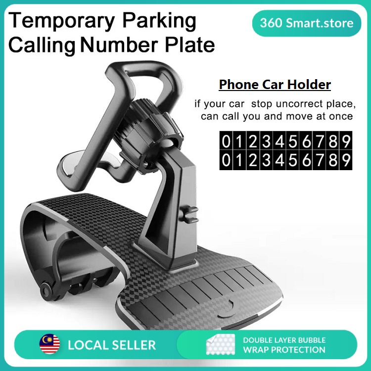 Dashboard Car Holder with Number for Phone in Car Dashboard Clip Mount