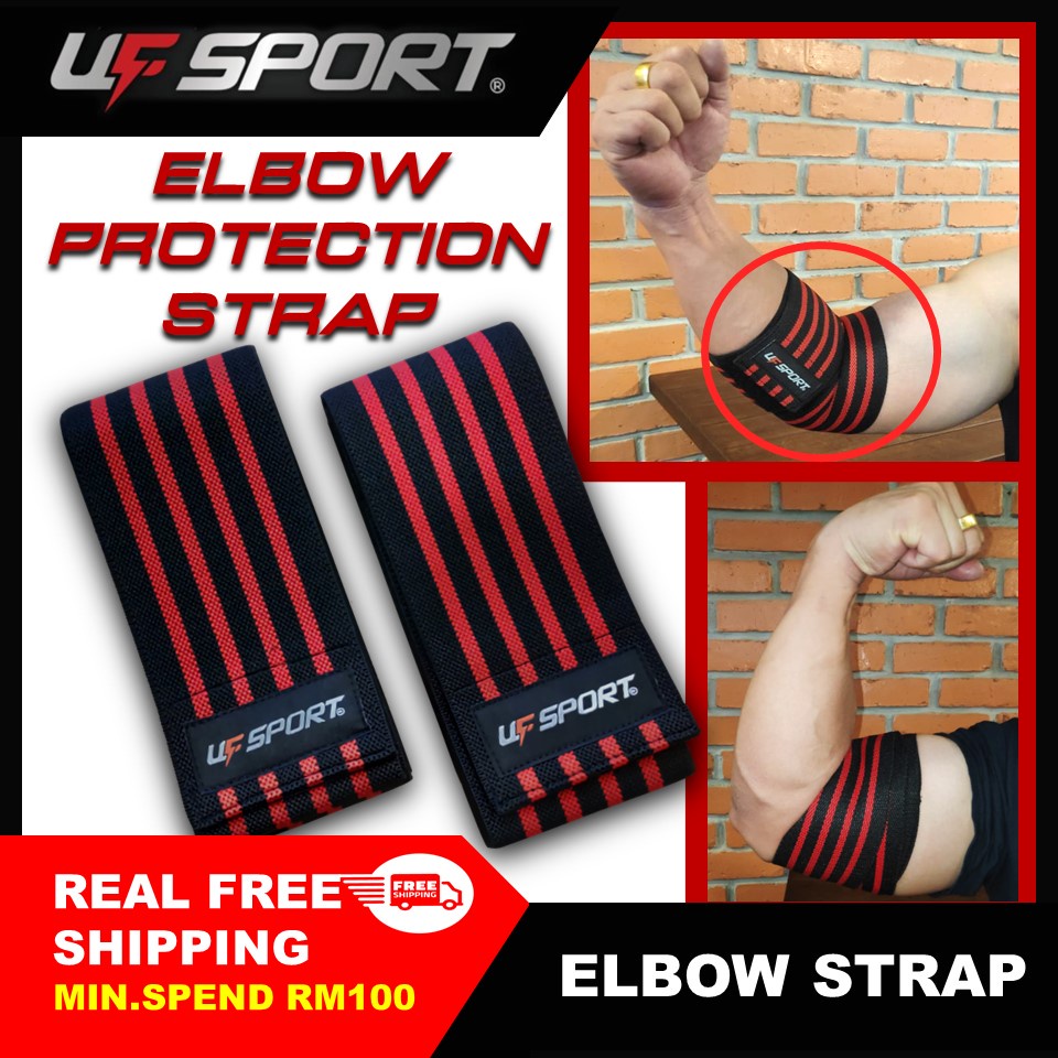 Ufsport Elbow Strap Wrap for FItness Gym Exercise Workout Weightlifting Support Protection (sell in pair)