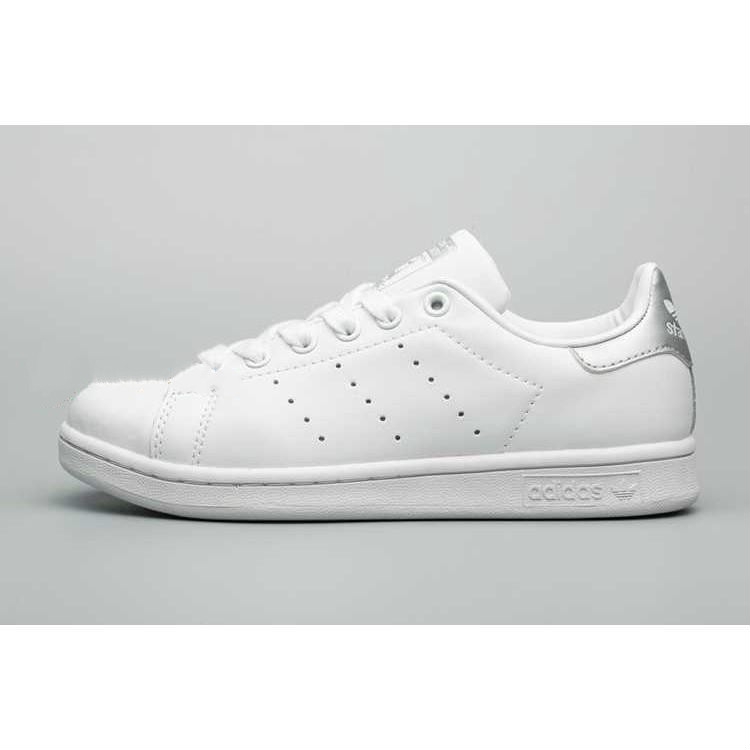 stan smith white silver