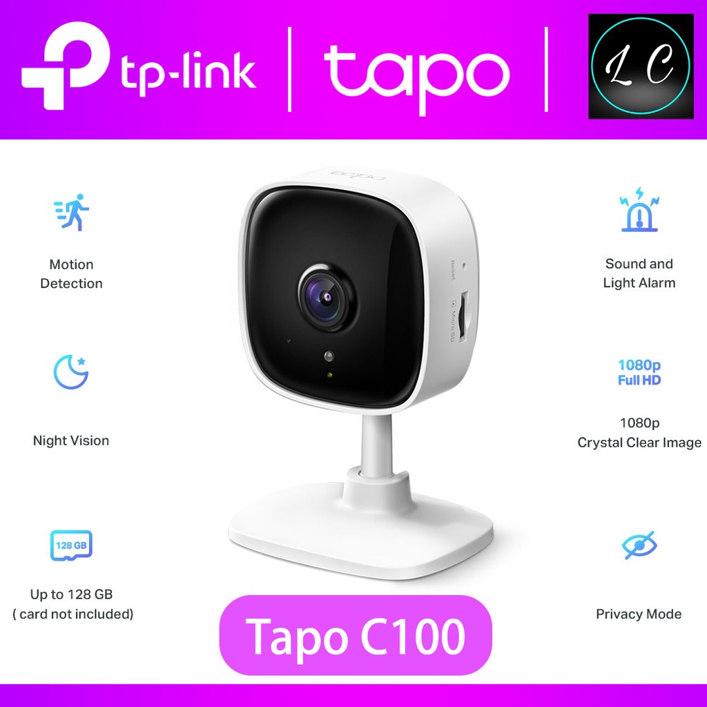 TP-Link Tapo C100 Home Security Wireless WiFi Smart Security Surveillance IP Camera / CCTV