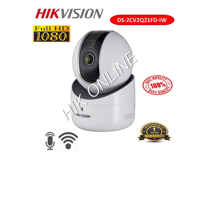 HIKVISION 2MP Indoor Audio Fixed PT Network Camera (DS-2CV2Q21FD-IW ...