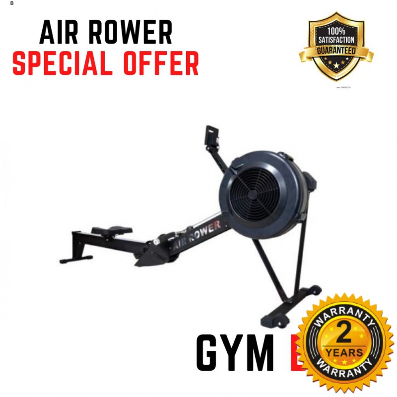 Air Rowing Machine Cardio Rower Foldable Adjustable Resistance Back Stamina Series