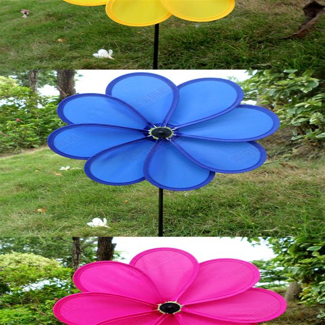 Neue bunte Regenbogen Dazy Flower Spinner Wind Windmühle Garden Yard OutdoorW2I 