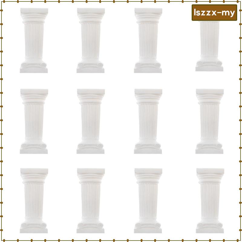 12 Pieces Classical Greek Column Roman Pillar Architecture Statue Alabaster Sculpture