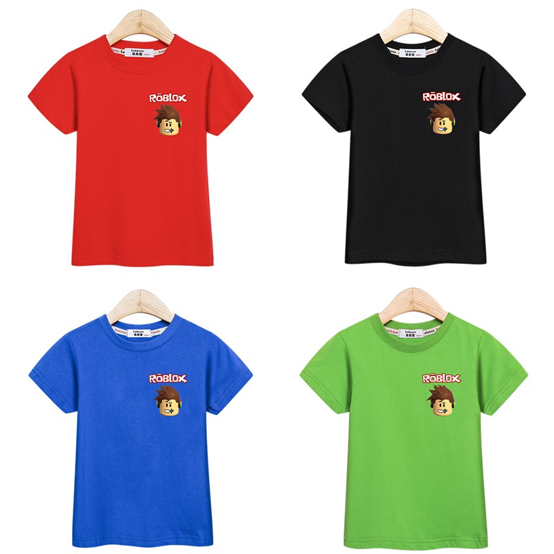 Fashion Boy S Tops Kid Tshirt Roblox Badge Print Children S Cotton Shirt Tees Shopee Malaysia - roblox badge t shirt