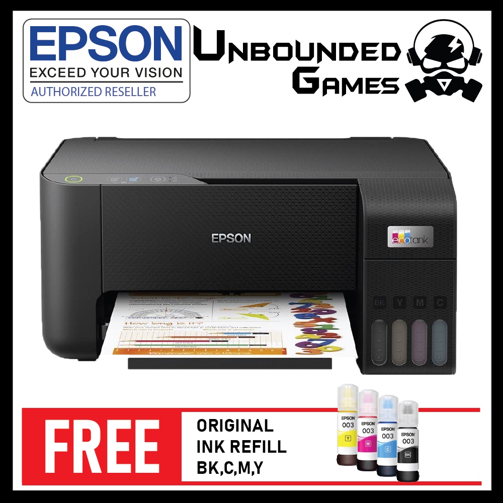 EPSON PRINTER L3210 EcoTank All-in-One Ink Tank Printer Free OTG Cable ...