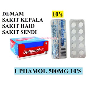 UPHAMOL 500MG or IFIMOL 500MG PARACETAMOL 10S (DEMAM/SAKIT KEPALA/BADAN ...