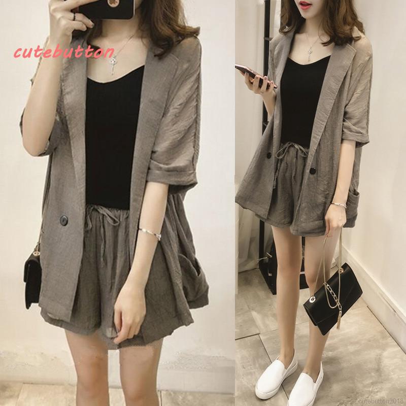 cardigan short set