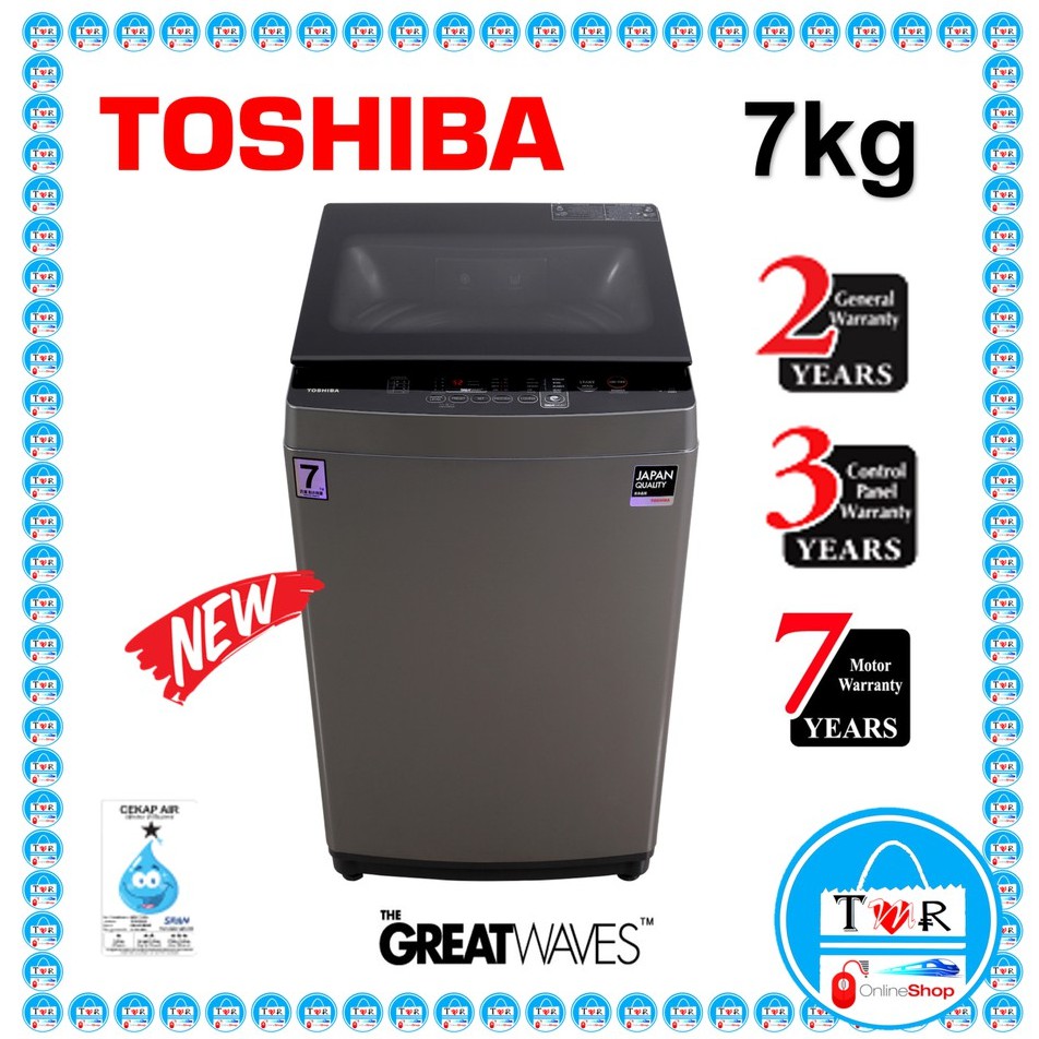Toshiba 7kg Fully Auto Washing Machine AWJ800AM (SG) Washer / Mesin Basuh Shopee Malaysia