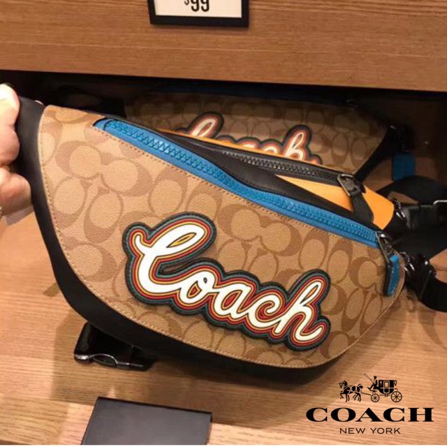 coach belt bag in signature canvas