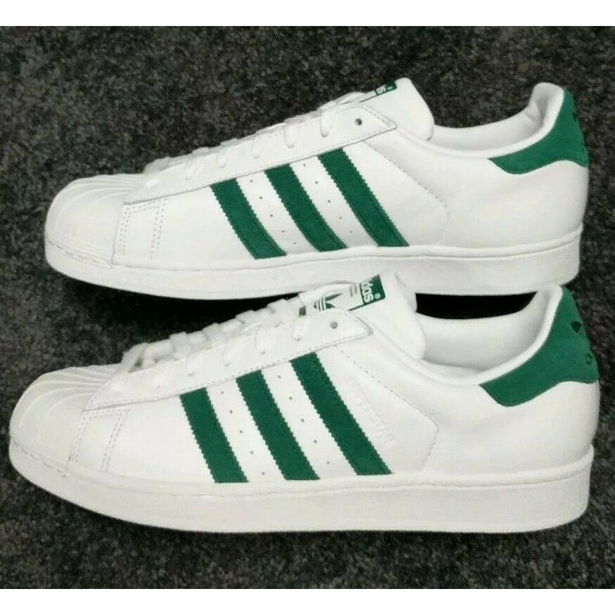 adidas shell toe white and green