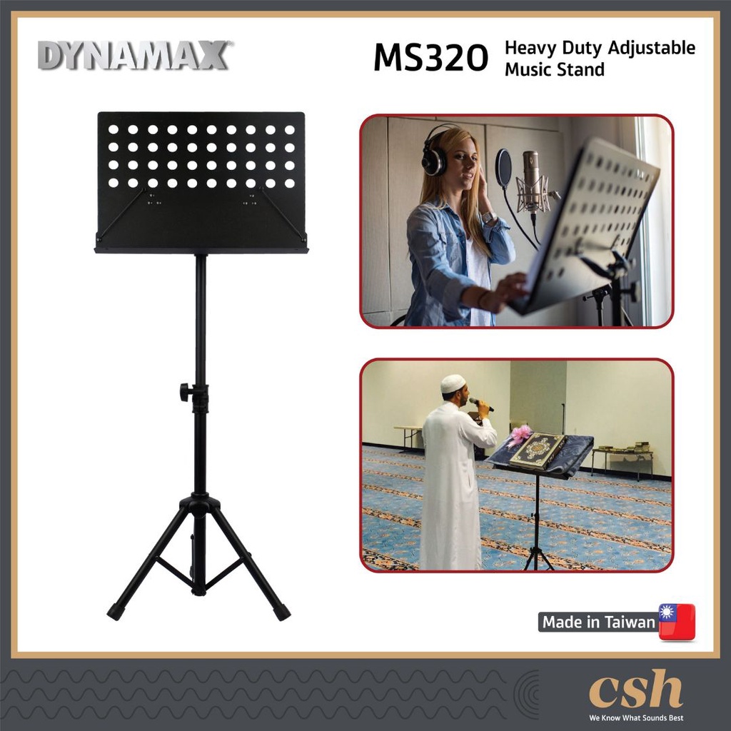 DYNAMAX Music Stand Book Stand Al Quran Stand (Heavy-Duty Material ) MS320 MS330 - Made in Taiwan