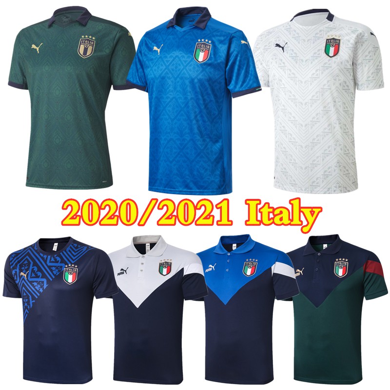 Italy National Football Team Soccer Jersey 2020 2021 Chiellini El Shaarawy Bonucci Insigne Home Away Third Football Shirt Shopee Malaysia