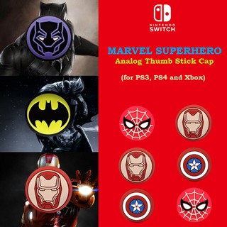 2 pc Marvel Silicone Analog Thumb Stick Grip Cover Cap (PS3 PS4 PS5 Xbox)
