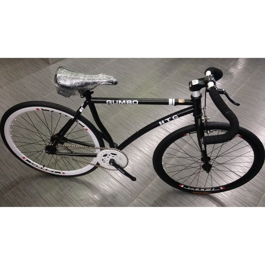 24" GUMBO FIXIE BICYCLE BIKE SINGLE BRAKE BLACK | Shopee ...