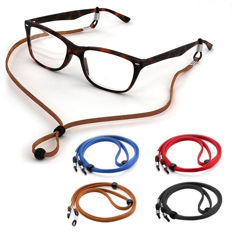 1Pcs Fleece Leather Glasses Strap / Children Eyeglasses Safety Band Retainer / Sunglasses Cord Holder Sports Accessories