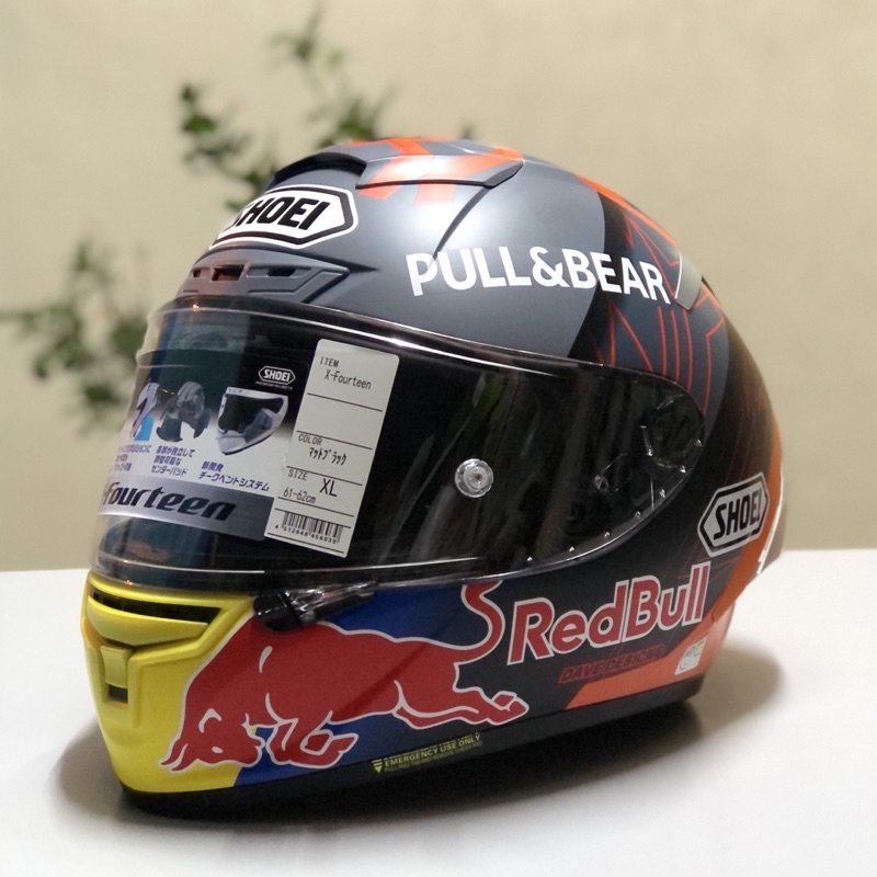 Shoei X14 Redbull Fullface Helmet Shopee Malaysia