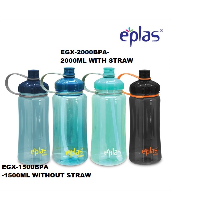 EPLAS (ELIANWARE) Big Water Bottle With Handle (1500ML / 2000ML), Water ...