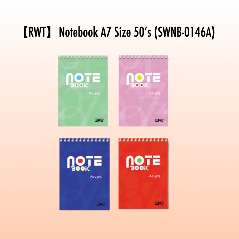 【RWT】Notebook A7 Size 50’s (SWNB-0146A)