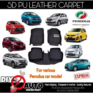 5D Floor Mat Carpet Perodua Axia / Viva / Myvi / Alza 