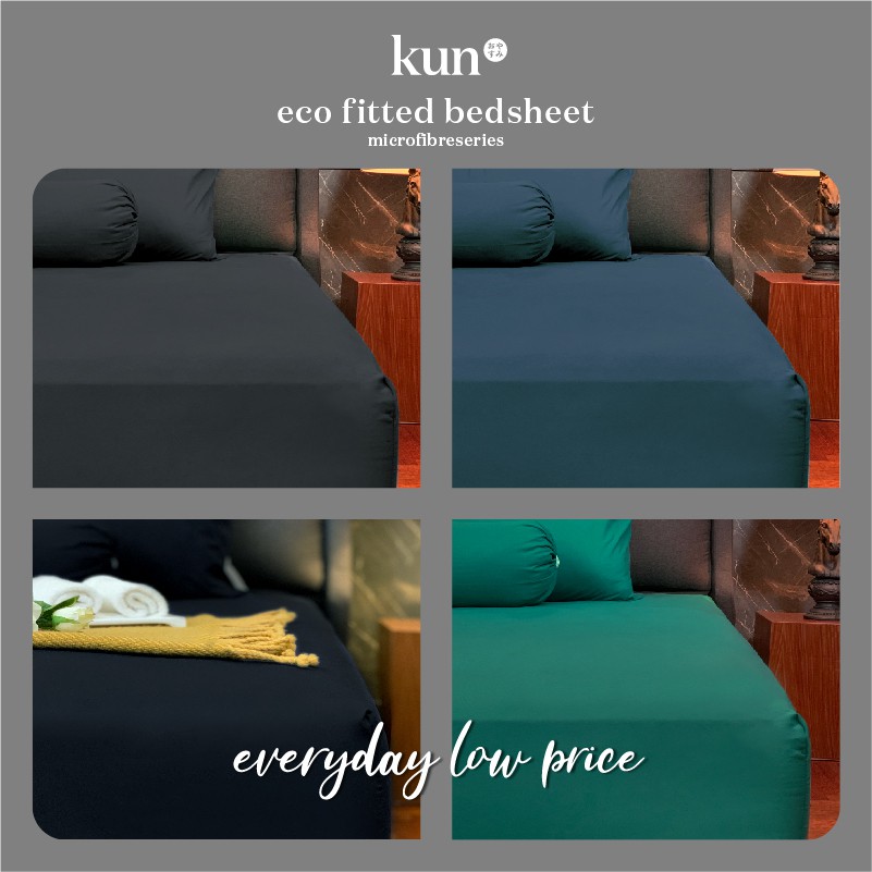 KUN 12 Colors Premium Fitted Bed Sheet / Cadar Tilam Getah Keliling (Single / Super Single