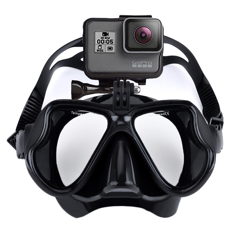 Underwater Mask Diving Mask Swimming Goggles Snorkel Scuba Diving with Camera Mount Holder For GoPro