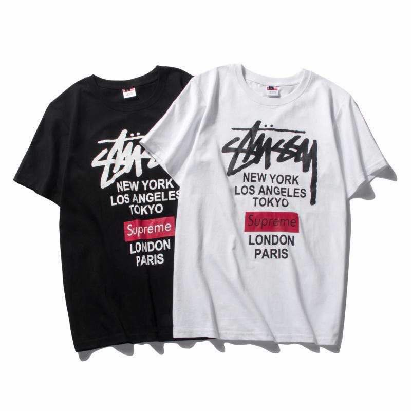 supreme x stussy tee