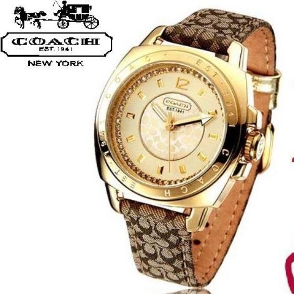 coach rhinestone watch