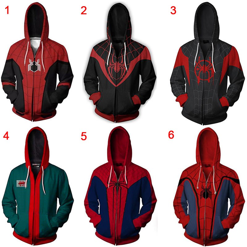 spider man in hoodie