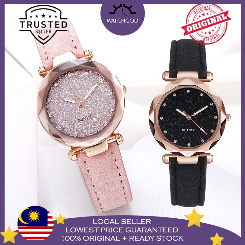 Bee Sister Original Jam Tangan Wanita Diamond Watches Vintage Quartz Watch For Women Waterproof Shopee Malaysia