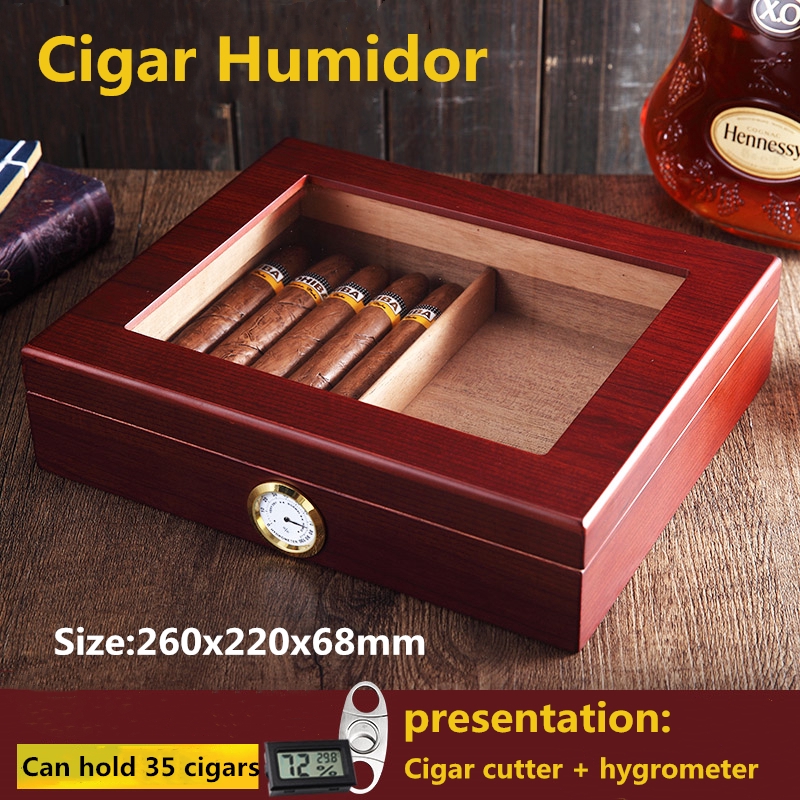 35 Imported Solid Wood Cigar Boxes Cigar Moisturizing Box Cedar Wood ...