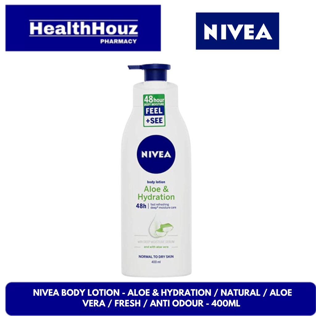 NIVEA Body Lotion Aloe & Hydration Natural Aloe Vera Fresh Anti Odour 400ml Shopee Malaysia