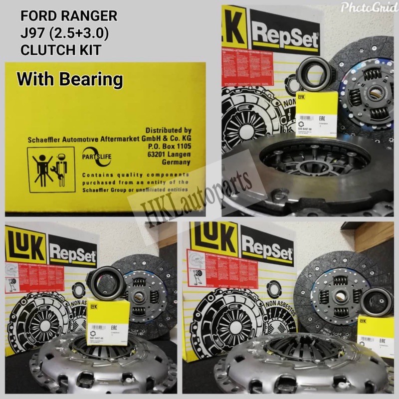 100 original LUK FORD RANGER J97 2.5 3.0 clutch kit set + clutch