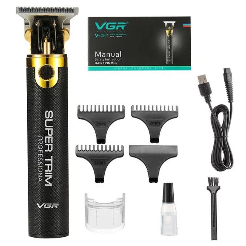 VGR 082 Hair Clipper Rechargeable HairTrimmer Men Beard Trimmer Cutting Machine cutter shaver cordless cut Mesin rambut