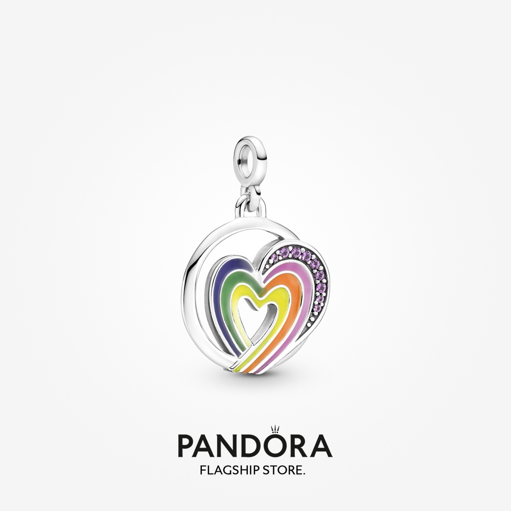 Pandora ME Rainbow Heart of Freedom Medallion