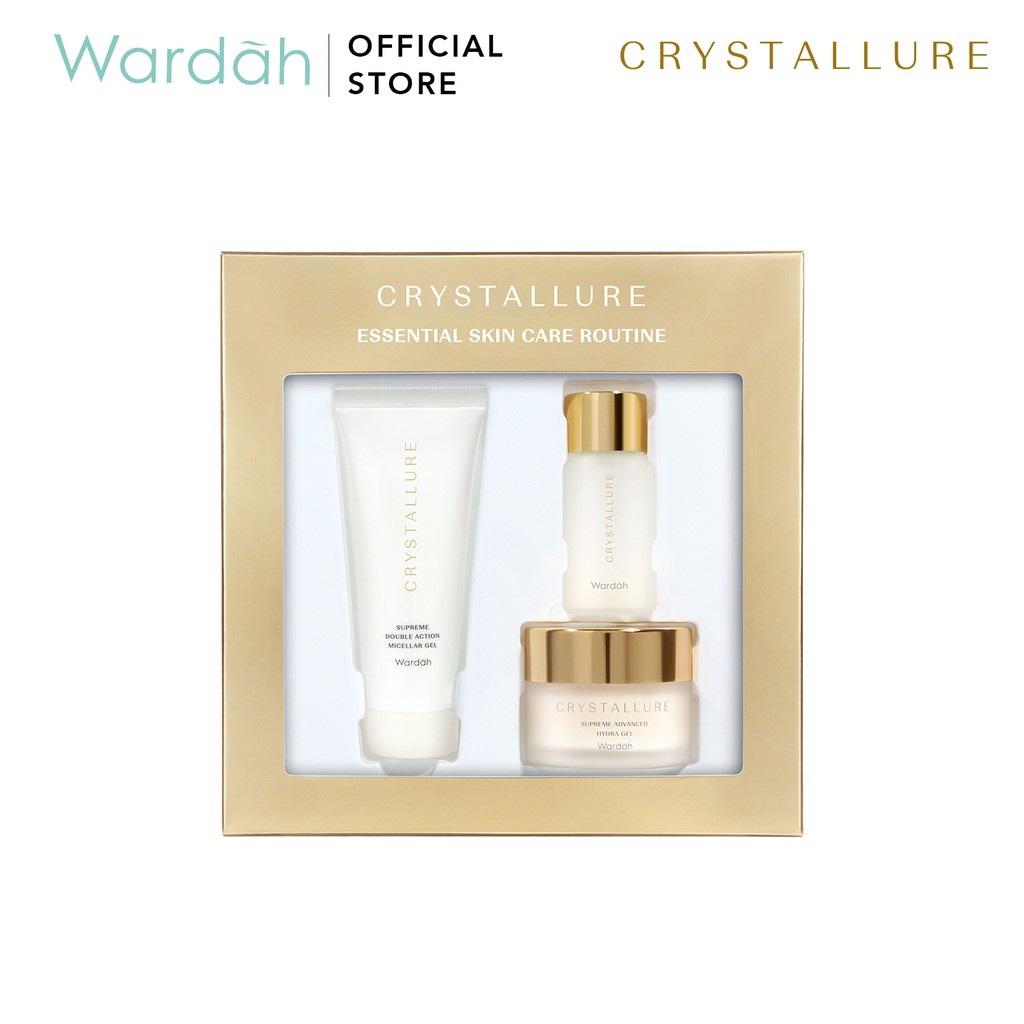 Wardah Crystallure Essential Skin Care Routine (Trial Kit) Shopee