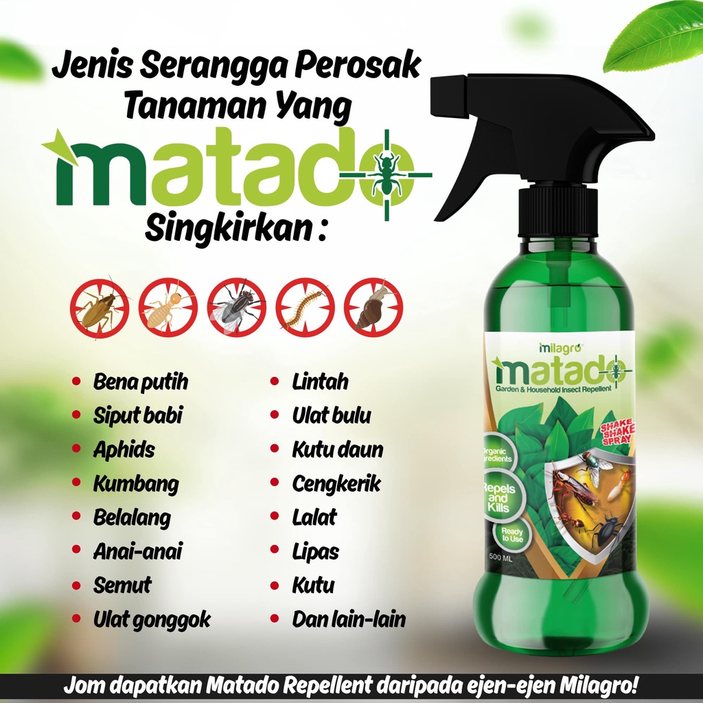 Matado Milagro Insect Repellent Racun Serangga Organik Ubat Semut