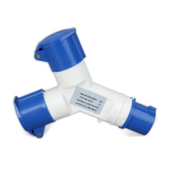 16A 2 Way / 3 Way Plug 3 Pin 240V Waterproof Industrial Core Socket ...