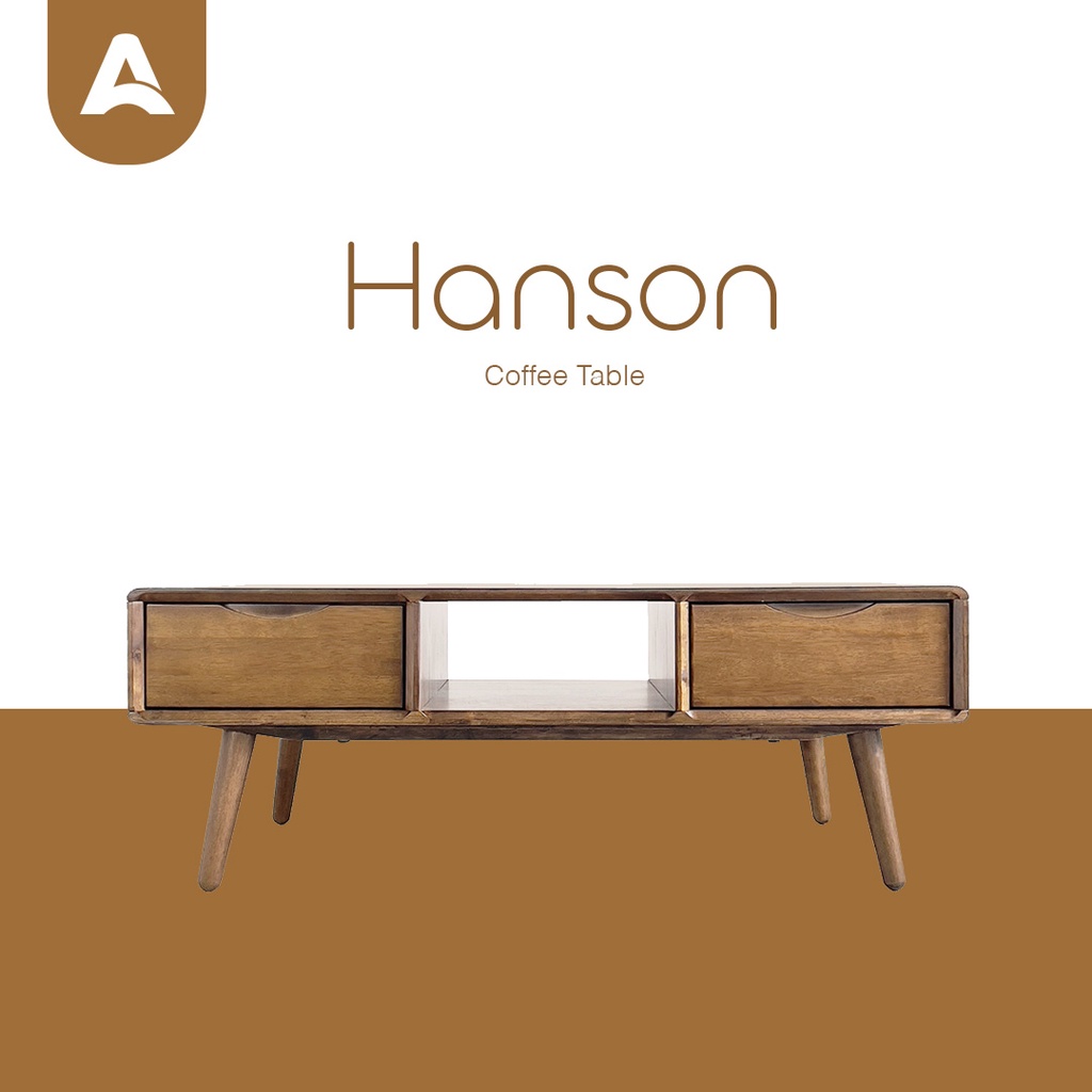 Arturo Hanson Solid Wood Coffee Table Shopee Malaysia