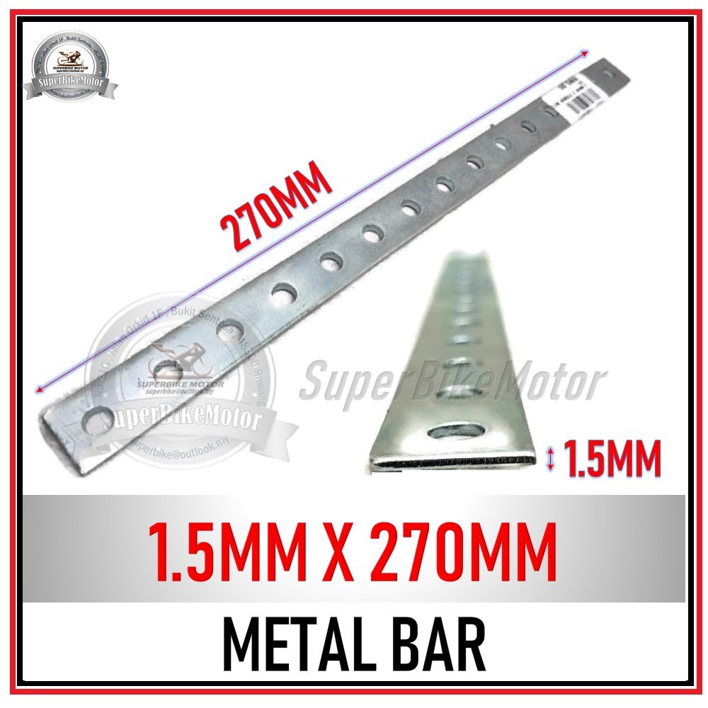 1 5MM 2 8MM X 270MM METAL BAR BESI BERLUBANG  Shopee 