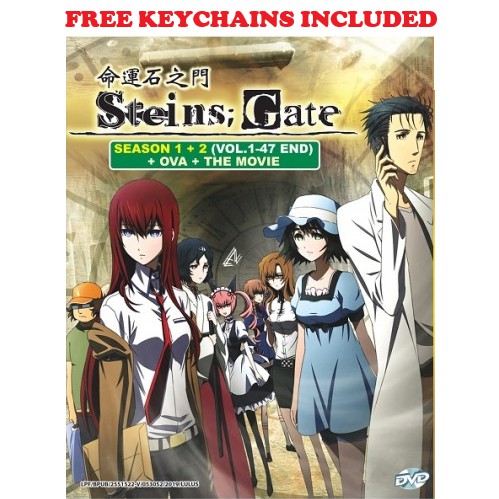 Steins Gate Season 1+2 Vol.1-47 End + OVA + The Movie Anime DVD + FREE