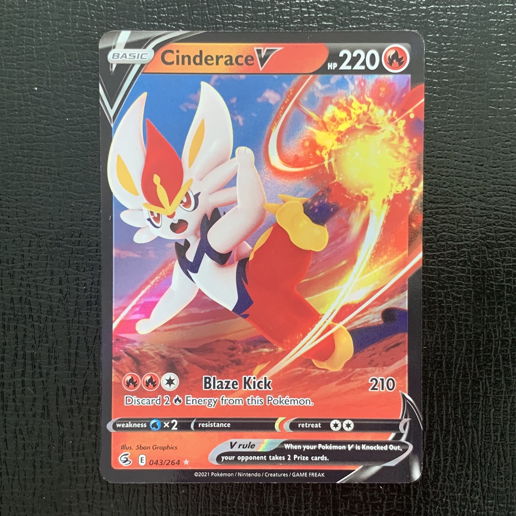 Pokemon TCG Cinderace V [043/264] Ultra Rare | Shopee Malaysia